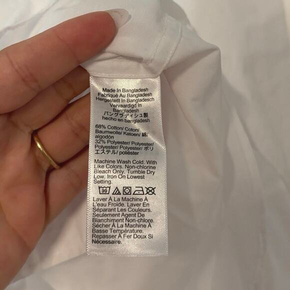 NWOT J.Crew Slim Untucked Flex Performance Casual Shirt White Size Small - Picture 4 of 6